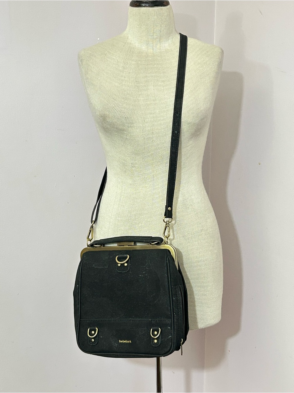 Bobobark La Flore Paris 3 Way Convertible Bag in Black
